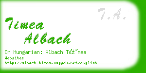 timea albach business card